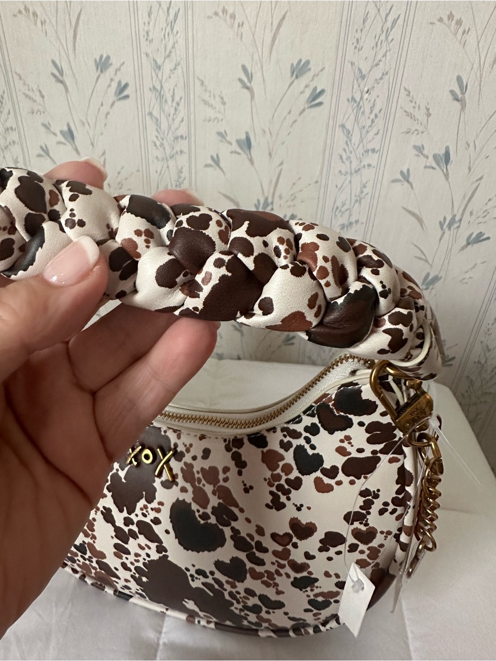 Betsey Johnson Cow Print Hobo - Picture 4 of 9